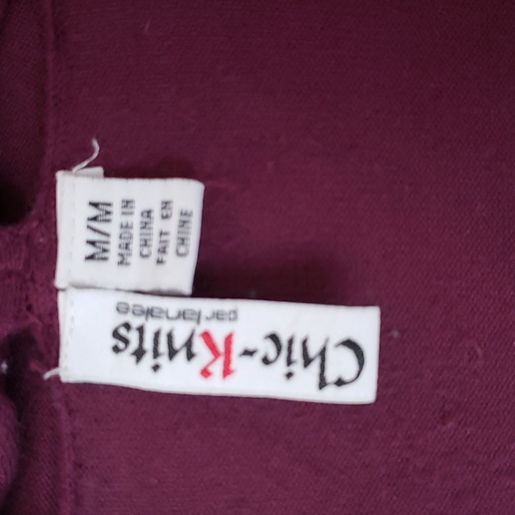 Wine colored, mid thigh length, Sweater - Picture 2 of 5